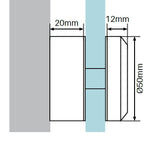 50mm Diameter x 20mm body standoff SS316